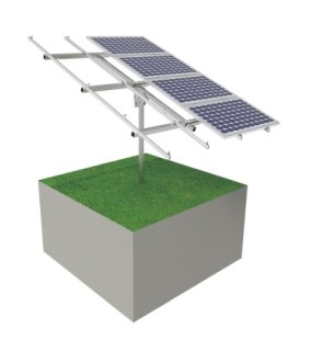 AS Single Pole Steel Solar Ground Mounting Structure